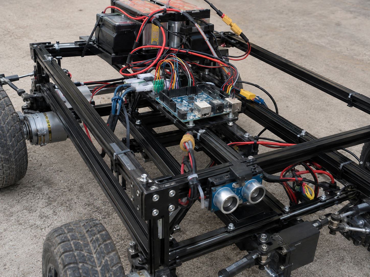 Autonomous ground vehicle controller and ultrasonic sensor detail