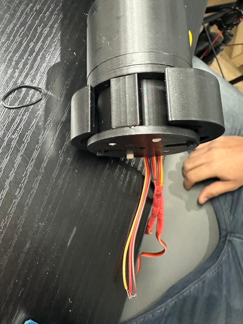 In-pipe robot end-effector and wiring detail